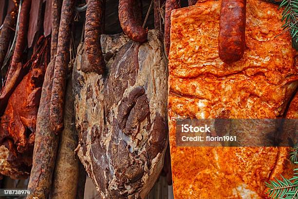 Romanian Traditional Food Stock Photo - Download Image Now - Bacon, Barbecue Grill, Branch - Plant Part