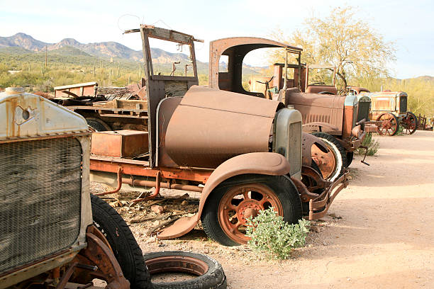 istock Old Rusty Trucks, Goldfield Ghost Town, Arizona, USA 178739589