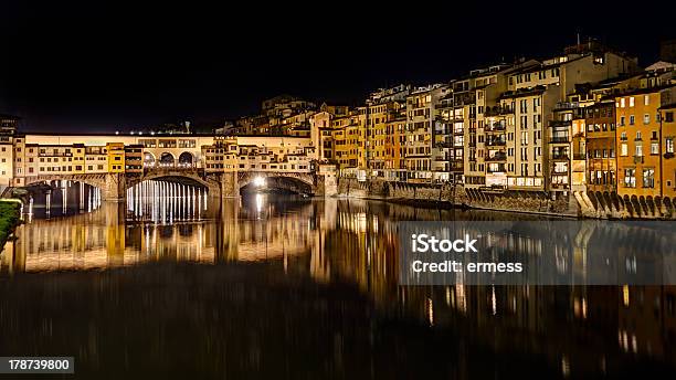 Ponte Vecchio At Night In Florence Italy Stock Photo - Download Image Now - Ancient, Architecture, Arno River