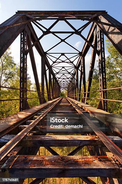 Old Abandoned Railroad Bridge Stock Photo - Download Image Now - Abandoned, Antique, Bridge - Built Structure