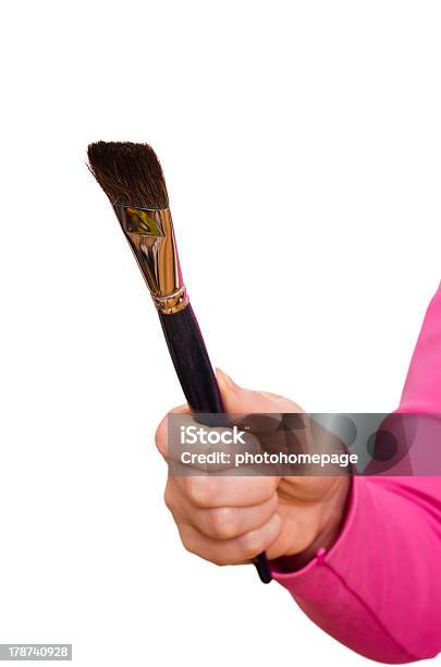 Female Hand Is Holding A Brush Stock Photo - Download Image Now - Adult, Cut Out, Females