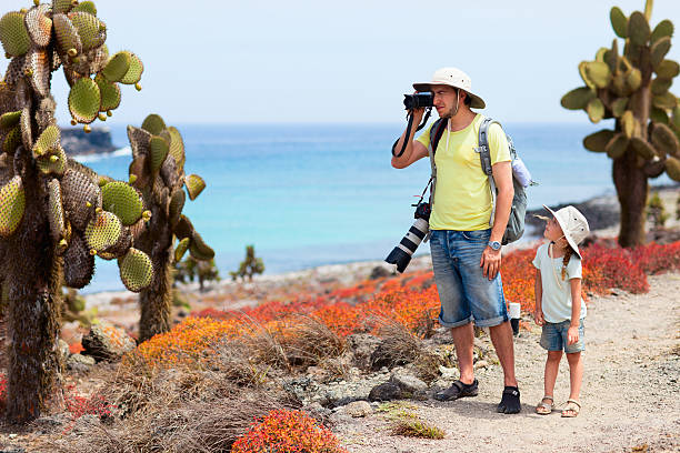 Father and daughter at beautiful outdoor setting