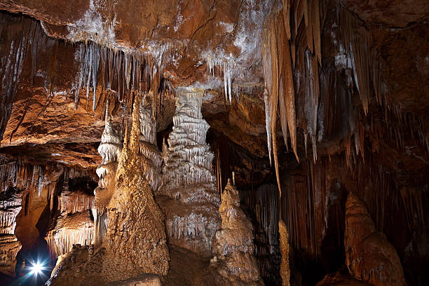 istock Stalactites and stalagmites in a cave 178742400