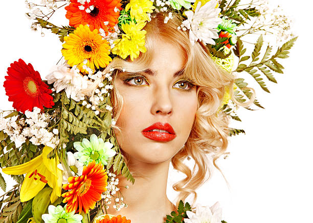 istock Woman with make up and flower. 178743032