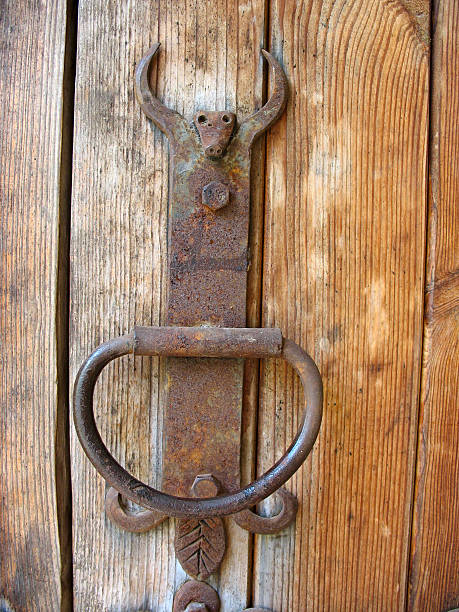 istock Ancient wooden door rustic metallic detail 178743182