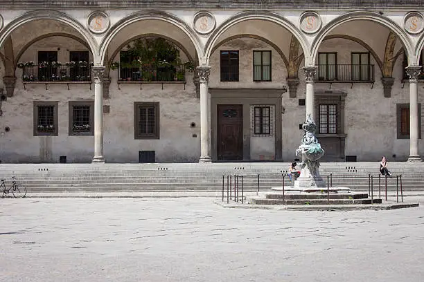 FLORENCE, ITALY - MAY 4- Ospedale degli Innocenti in Florence on May 4, 2013. Designed by Filippo Brunelleschi, who received the commission in 1419, it was originally a children's orphanage-2-Modifica.tifOspedale degli Innocenti in Florence on May 4, 2013. Designed by Filippo Brunelleschi, who received the commission in 1419, it was originally a children's orphanage-2-Modifica.CR2