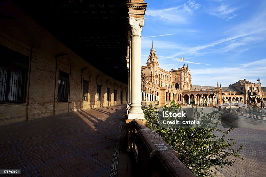 Plaza de Espana) в Севилья, Испания - Стоковые фото Андалусия роялти-фри