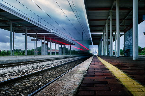 high-speed train stock photo
