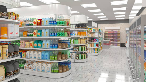 istock Sales area of the store, multi-colored packaging 1787443242