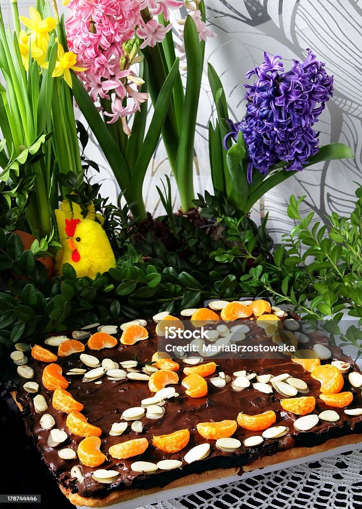 festive traditional for Easter cake called MAZUREK Cake Stock Photo