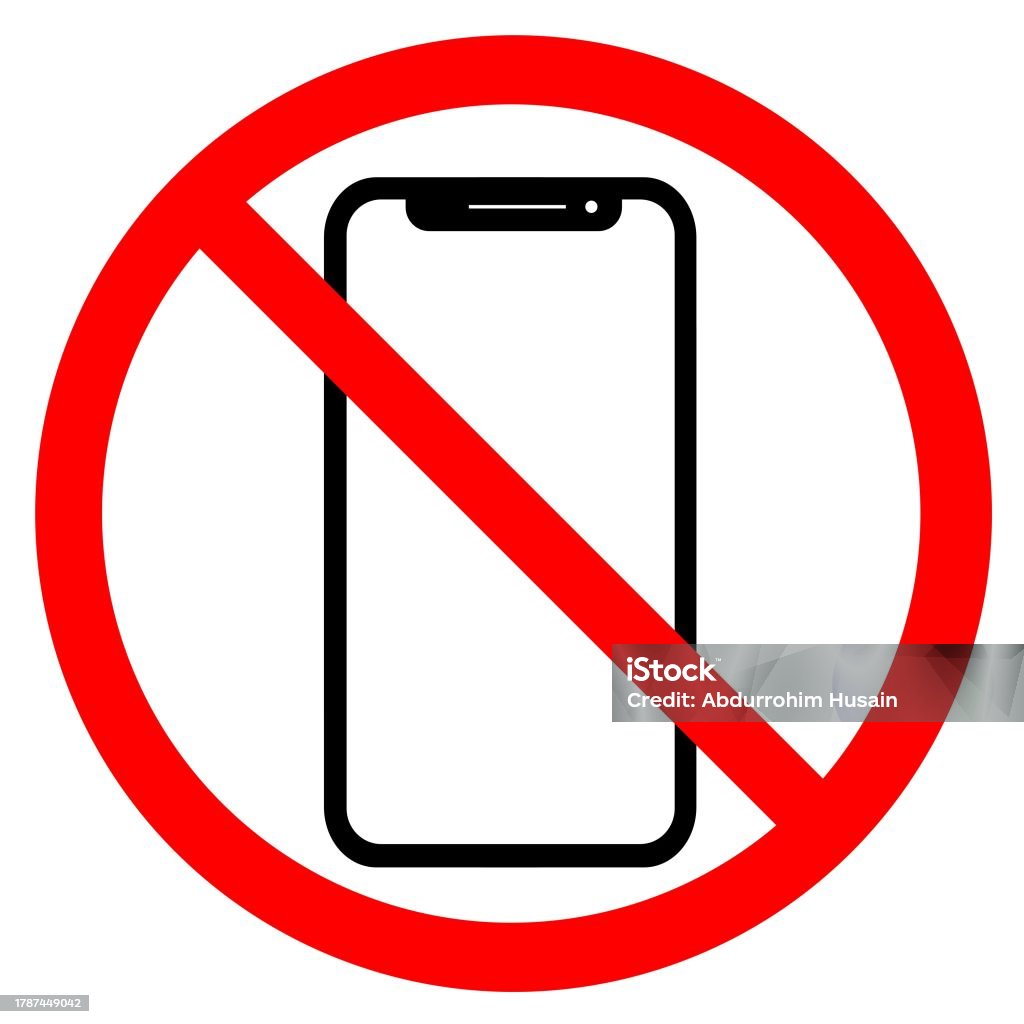 No Phone Code No Cell Phones No Smartphone No Mobile Phone Allowed Sign Vector Stock ...