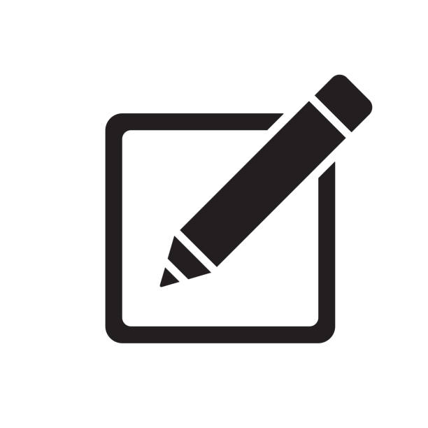 Edit icon or pencil icon isolated vector illustration on white background.