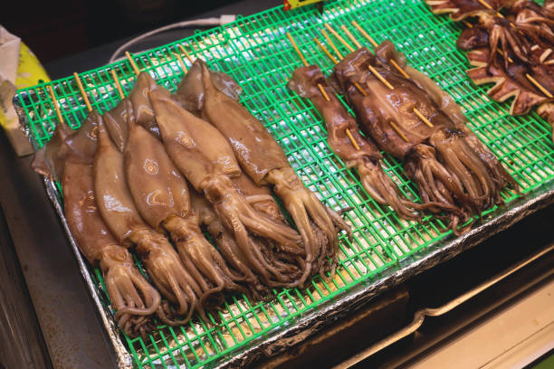 istock Fresh Prepared Squid at Night Market 1787452070