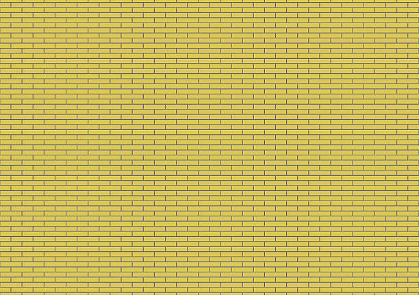 illustrazioni stock, clip art, cartoni animati e icone di tendenza di nuovo giallo muro di mattoni - wall brick backgrounds textured effect