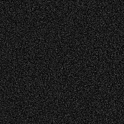 Grainy black and white analog TV static noise, with a fine grain texture resembling a vintage television screen.