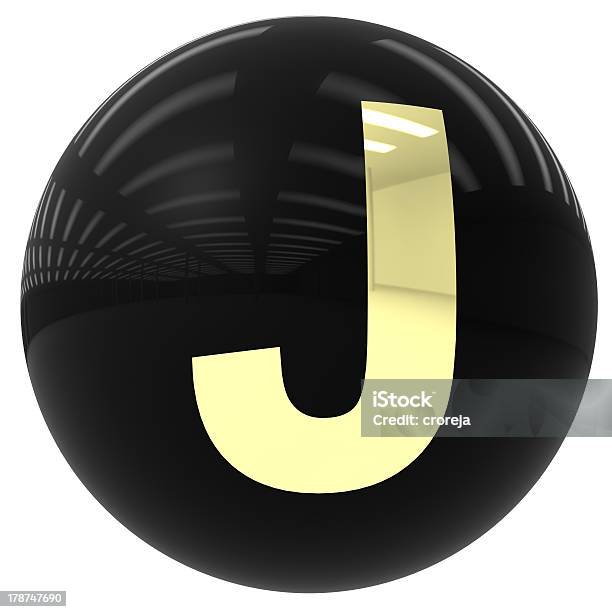 Bola Con La Letra J Foto de stock y más banco de imágenes de Amarillo - Color - Amarillo - Color, Brillante, Color negro