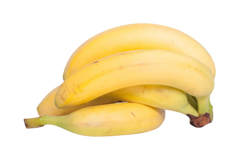 Bunch of bananas isolated on white background.