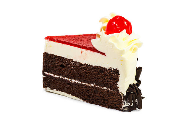istock Chocolate cake garnished with cream and cherry 178748514