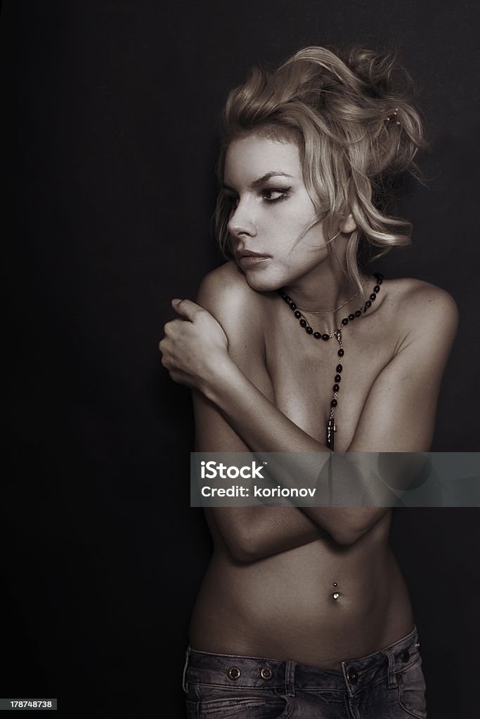 Jovem bela mulher Loira de Pele - Royalty-free Adulto Foto de stock