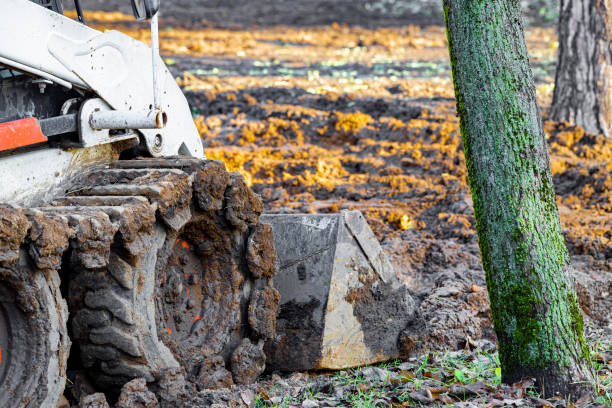 istock tractor tracks in the mud during work, dirty tractor close up 1787488875