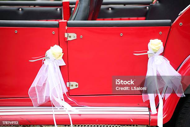 Detail Of Vintage Red Car Door Stock Photo - Download Image Now - Abstract, Beauty, Bouquet