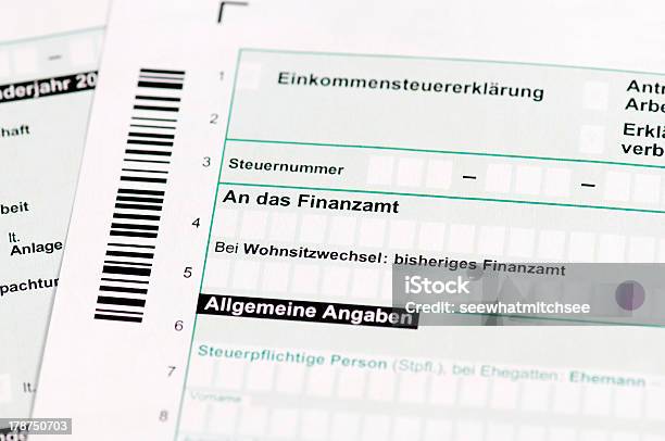 Deutsche Steuererklärungeinkommensteuererklaerung Stockfoto und mehr Bilder von Steuererklärung - Steuererklärung, Deutsche Kultur, Deutschland