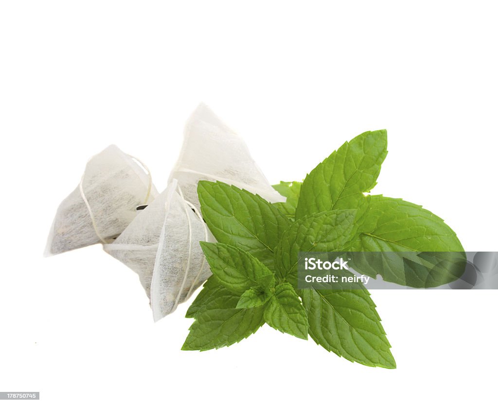 Borse con Tè alla menta - Foto stock royalty-free di Bustina