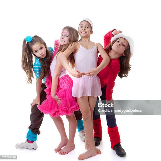 Girls From A Dance School Pose For Photo Shoot Stock Photo - Download Image Now - Dance Studio, Child, Teenager