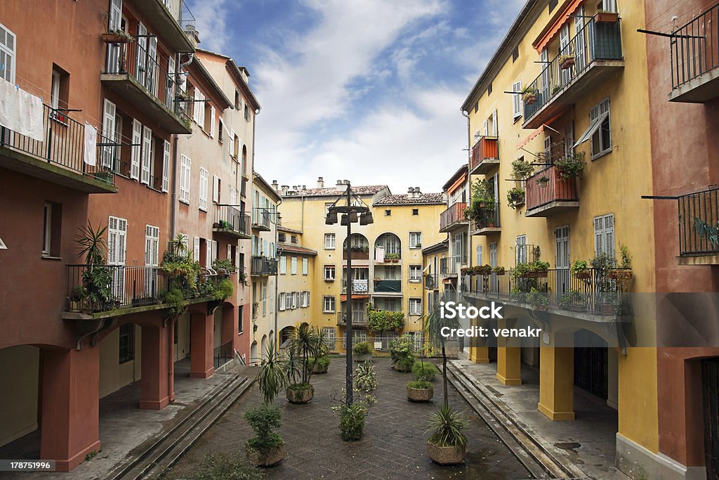 Nice-casas na cidade velha - Royalty-free Arquitetura Foto de stock