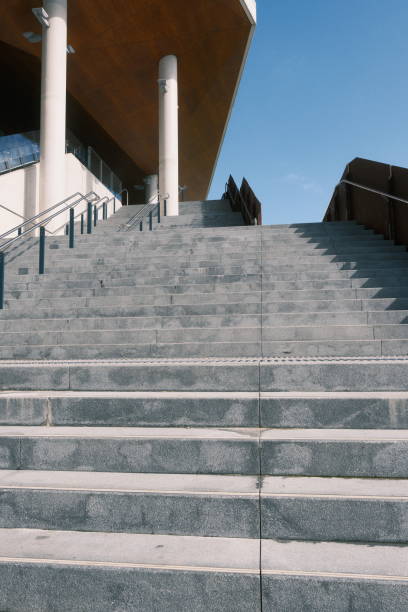 istock Looking up an outdoor concrete staircase 1787523625