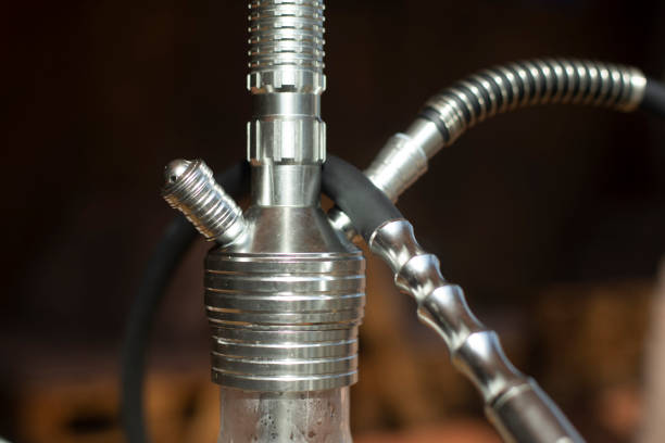 istock Hookah Details. Steel hookah. Charcoal bowl. 1787524151