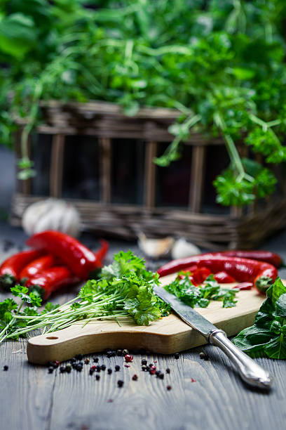 istock Closeup of spices and fresh herbs 178752436