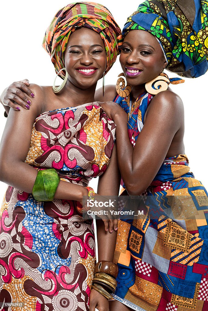 Beautiful African fashion models. Two young beautiful African fashion models. Zulu Tribe Stock Photo