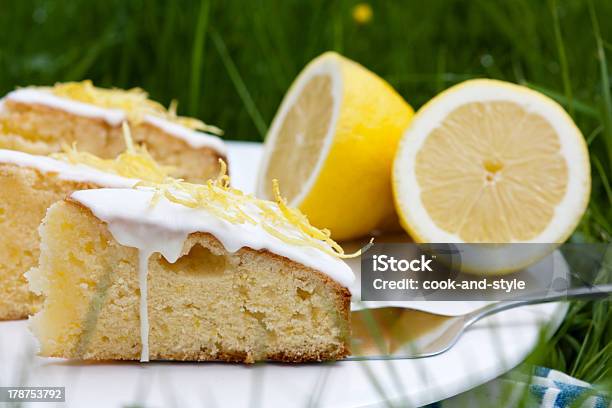 Pieces Of Lemon Cake Stock Photo - Download Image Now - Lemon Cake, Baked, Cake