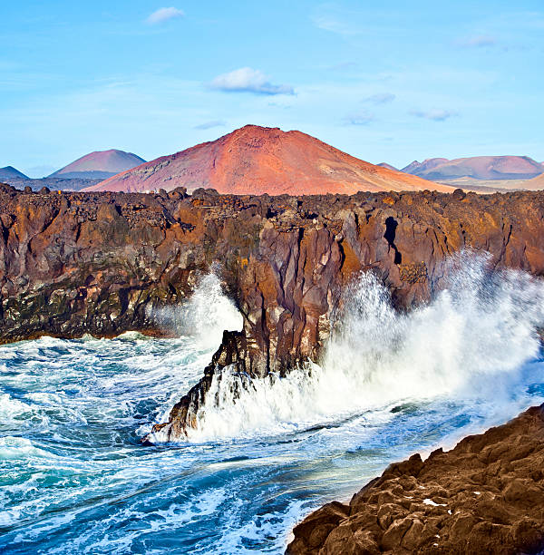 istock Los Hervideros, coastline with huge waves 178754328