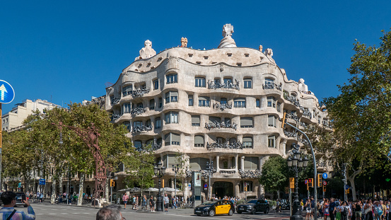 La Pedrera (1905), also known as Casa Mila, can be found at No 92 Passeig de Gràcia at the junction with Carrer Provenca. The word \