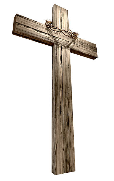 istock Wooden Crucifix With Crown Of Thorns 178755001