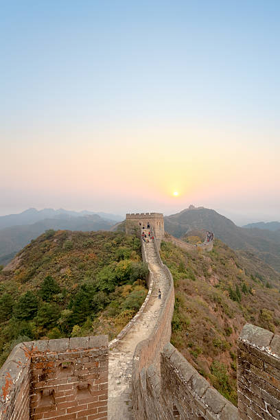 istock the great wall with sunrise background 178755078