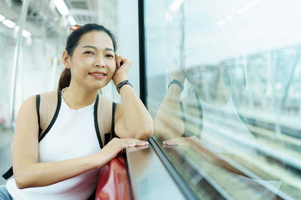 istock Female passenger traveling. 1787560787