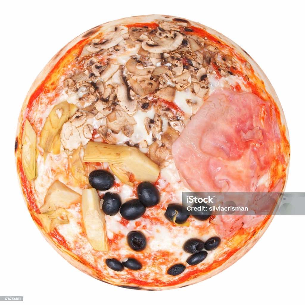 Four Seasons Pizza - Foto de stock de Alcachofra royalty-free