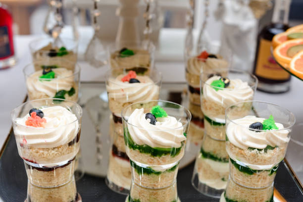 istock Decoration of a candy bar with various sweets for a festive event. 1787580268