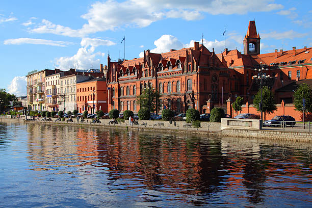Bydgoszcz, city in Kuyavia (Kujawy) region of Poland. Old town view with Brda river.