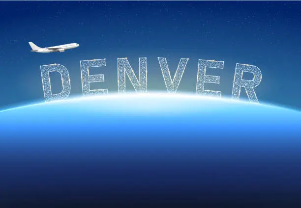 Vector illustration of Travel to Denver