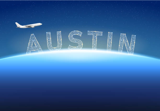 ilustrações, clipart, desenhos animados e ícones de viagem para austin - city of china texas