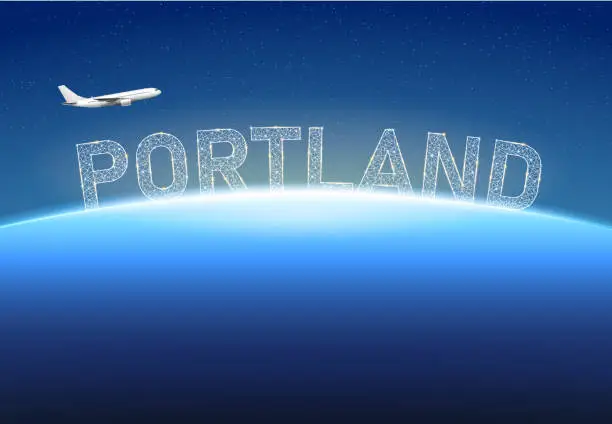 Vector illustration of Travel to Portland