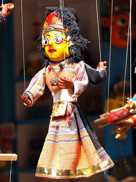 puppet puppet on open market in Nepal antique chinese dolls pictures stock pictures, royalty-free photos & images