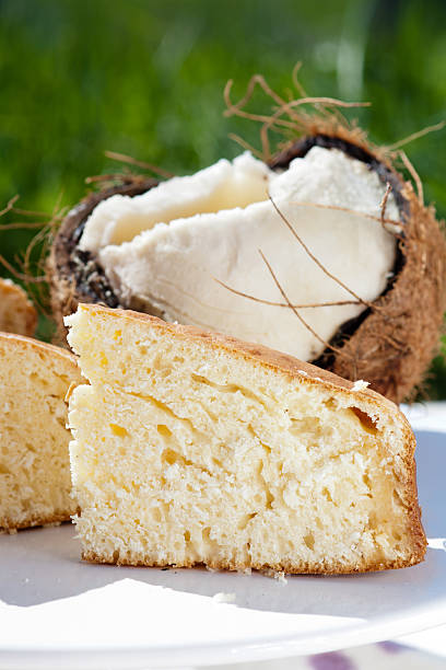 coconut cake stock photo