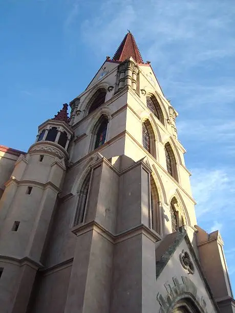 La Merced church fine architectural details in San Josè downtown