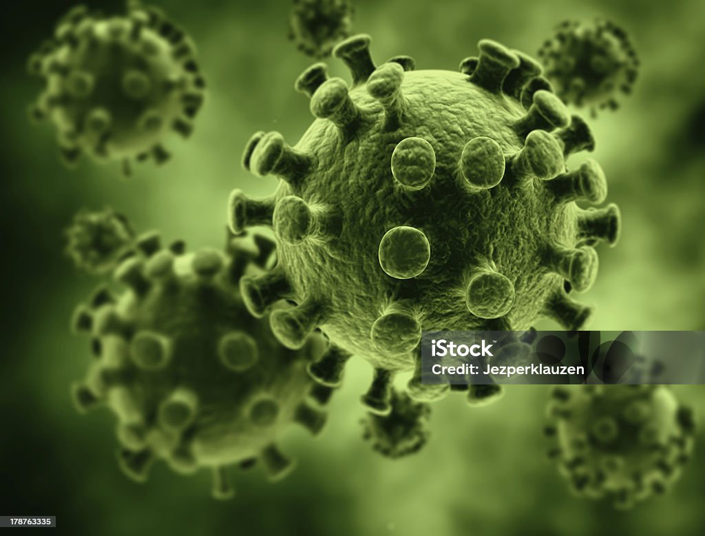 독감 박테리아 세포를 - 로열티 프리 0명 스톡 사진