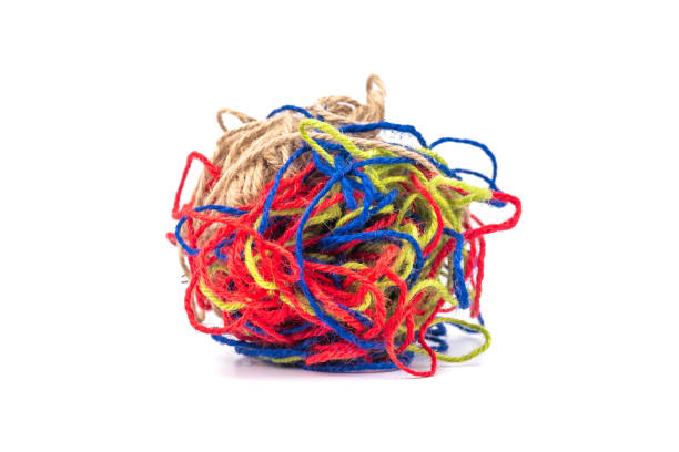 istock Tangled colorful jute rope 1787649102